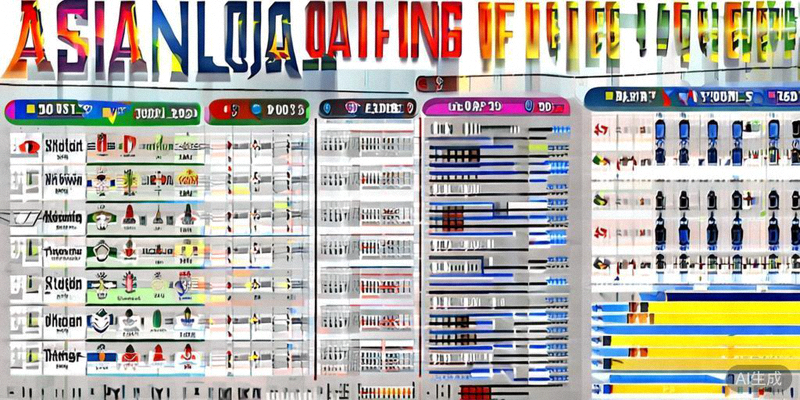 亚洲区世预赛积分榜和分析图，显示各队出线形势