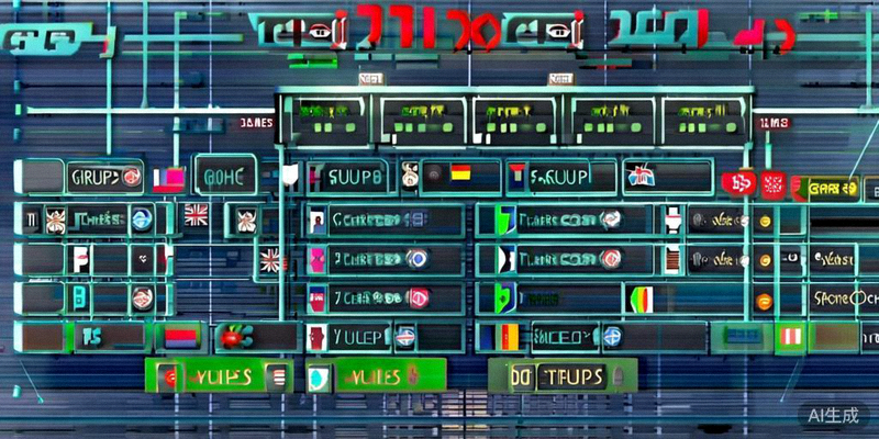 2026世界杯小组赛阶段对阵图，显示16个小组每组三支球队的赛程安排