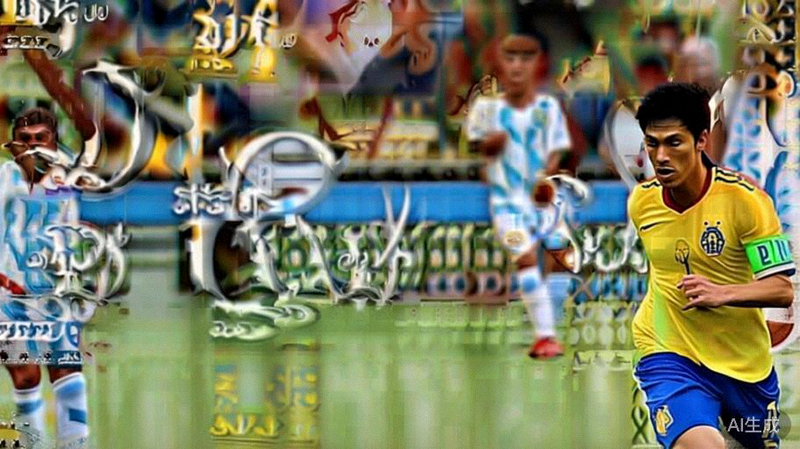 法国队球员姆巴佩带球突破阿根廷队后卫防守的瞬间