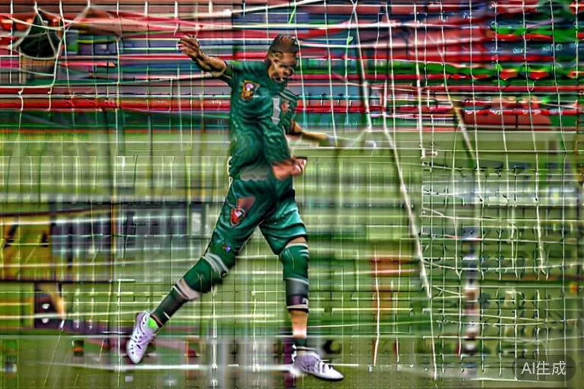 葡萄牙后卫安东尼奥·席尔瓦在加时赛第119分钟头球绝杀荷兰后，张开双臂奔跑庆祝的历史性瞬间